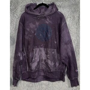 RISD Tie Dye Pullover Hoodie Sweatshirt Graphic Print Size L